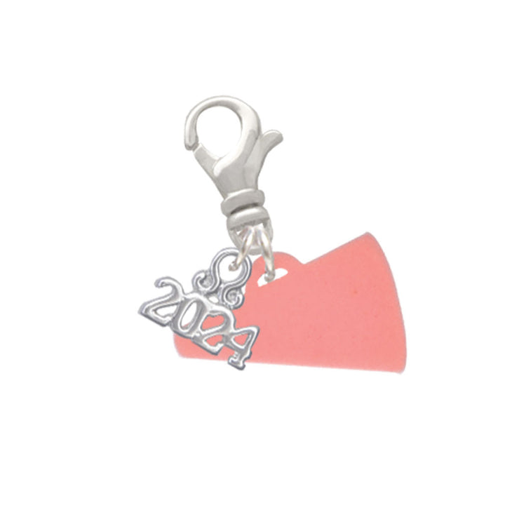 Delight Jewelry Acrylic 3/4" Megaphone Clip on Charm with Year 2024 Image 12