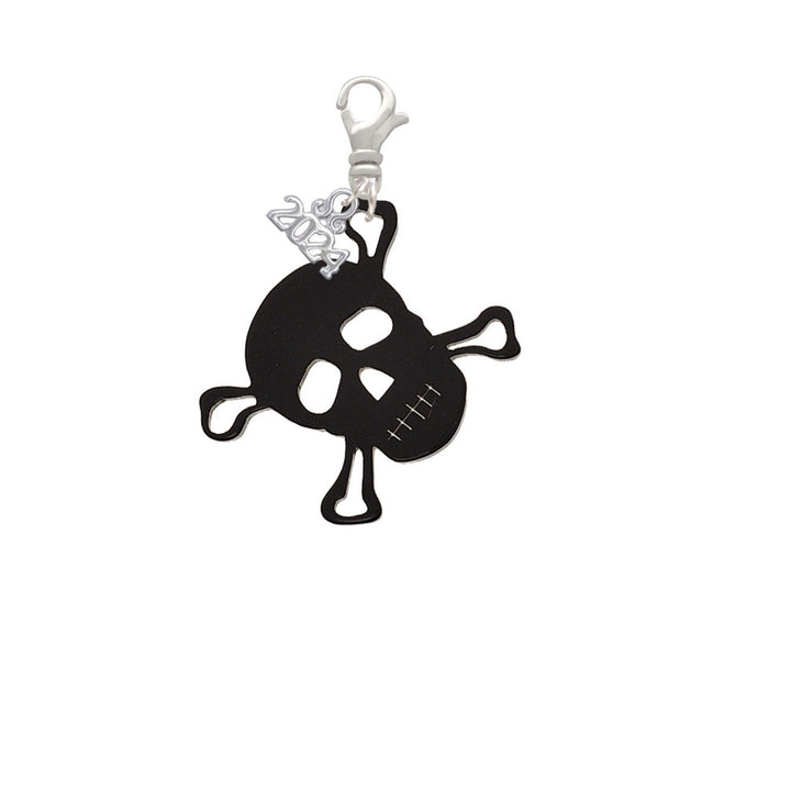 Delight Jewelry Acrylic Large Skull Clip on Charm with Year 2024 Image 2