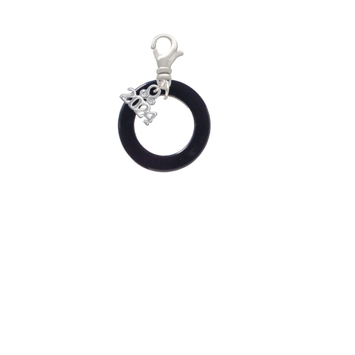 Delight Jewelry Acrylic 7/8" Ring Clip on Charm with Year 2024 Image 2
