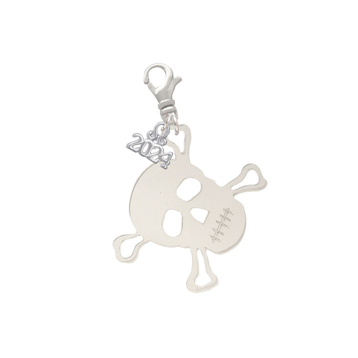 Delight Jewelry Acrylic Large Skull Clip on Charm with Year 2024 Image 6