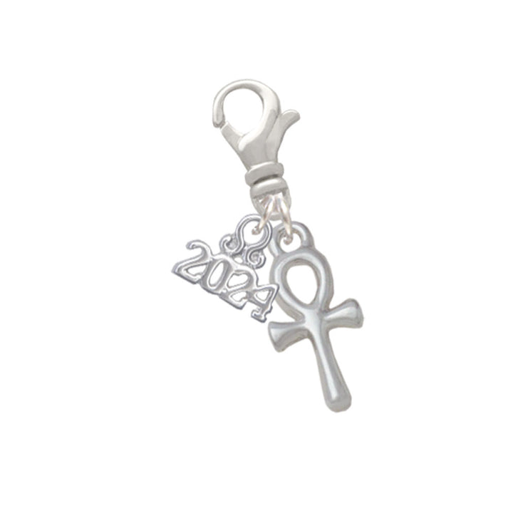 Delight Jewelry Small Ankh Clip on Charm with Year 2024 Image 1