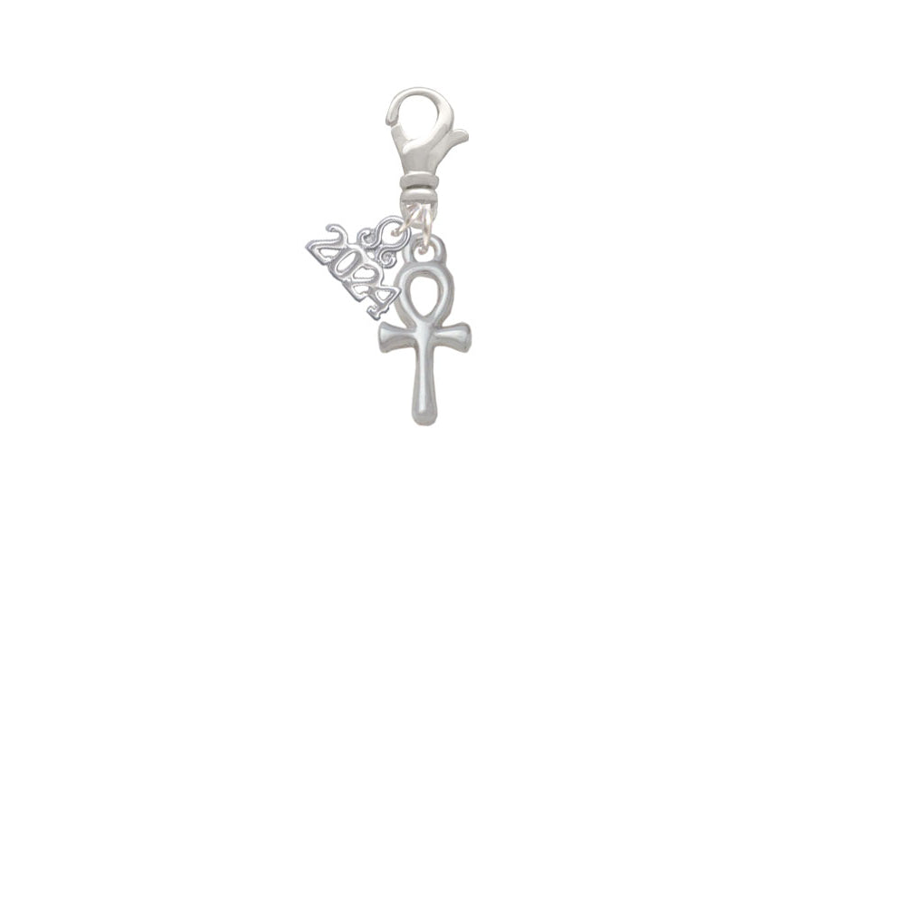 Delight Jewelry Small Ankh Clip on Charm with Year 2024 Image 2