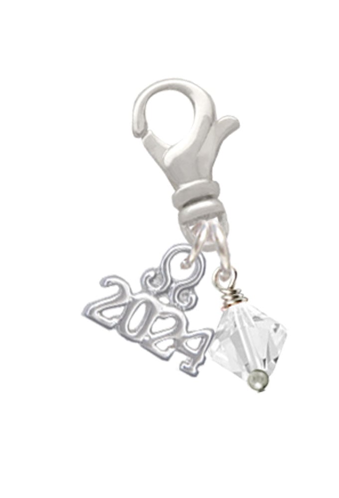 Delight Jewelry Crystal Bicone Clip on Charm with Year 2024 Image 1