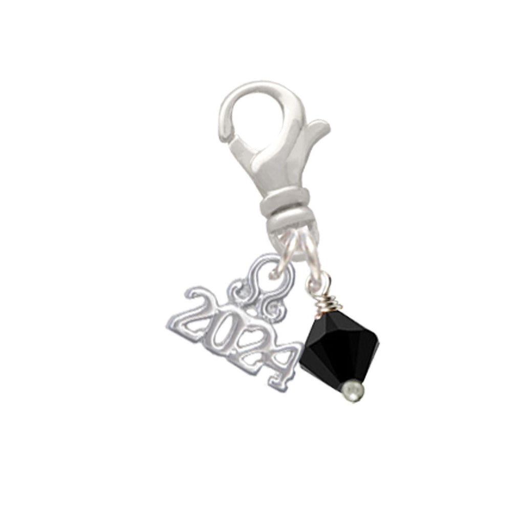Delight Jewelry Crystal Bicone Clip on Charm with Year 2024 Image 4
