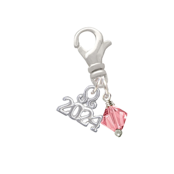 Delight Jewelry Crystal Bicone Clip on Charm with Year 2024 Image 8