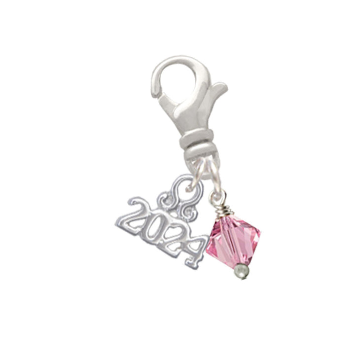 Delight Jewelry Crystal Bicone Clip on Charm with Year 2024 Image 9