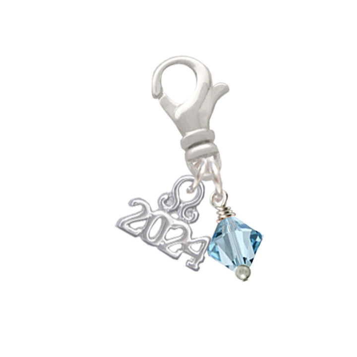 Delight Jewelry Crystal Bicone Clip on Charm with Year 2024 Image 10