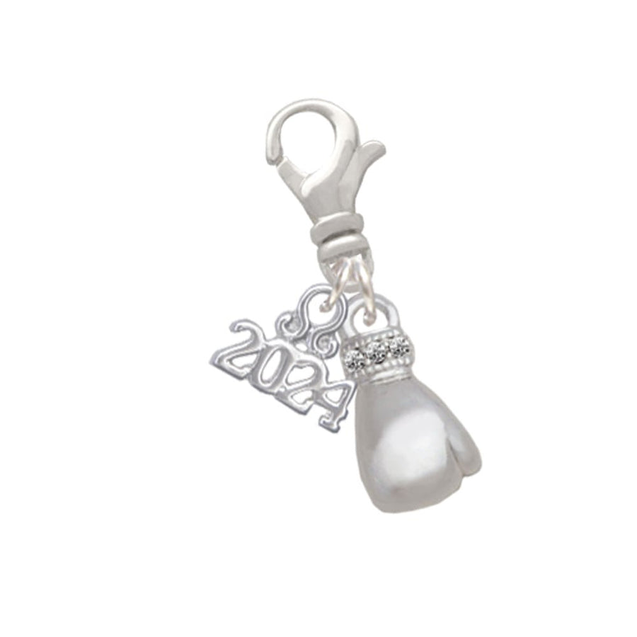 Delight Jewelry Small Boxing Glove Clip on Charm with Year 2024 Image 1