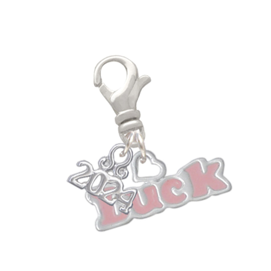 Delight Jewelry Luck with Heart Clip on Charm with Year 2024 Image 1