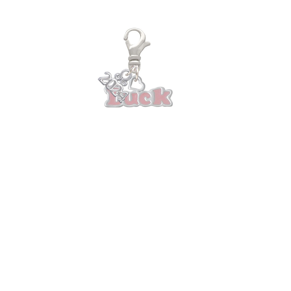 Delight Jewelry Luck with Heart Clip on Charm with Year 2024 Image 2