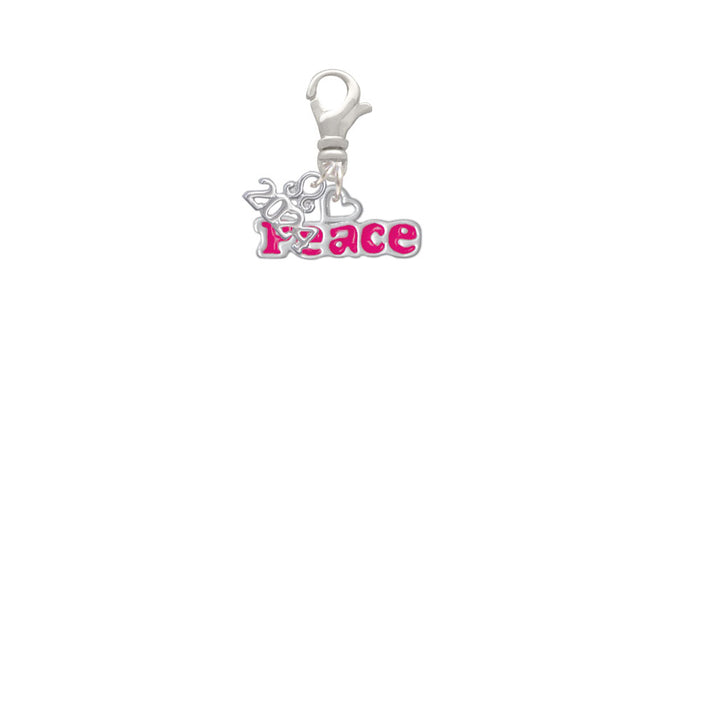 Delight Jewelry Peace with Heart Clip on Charm with Year 2024 Image 2