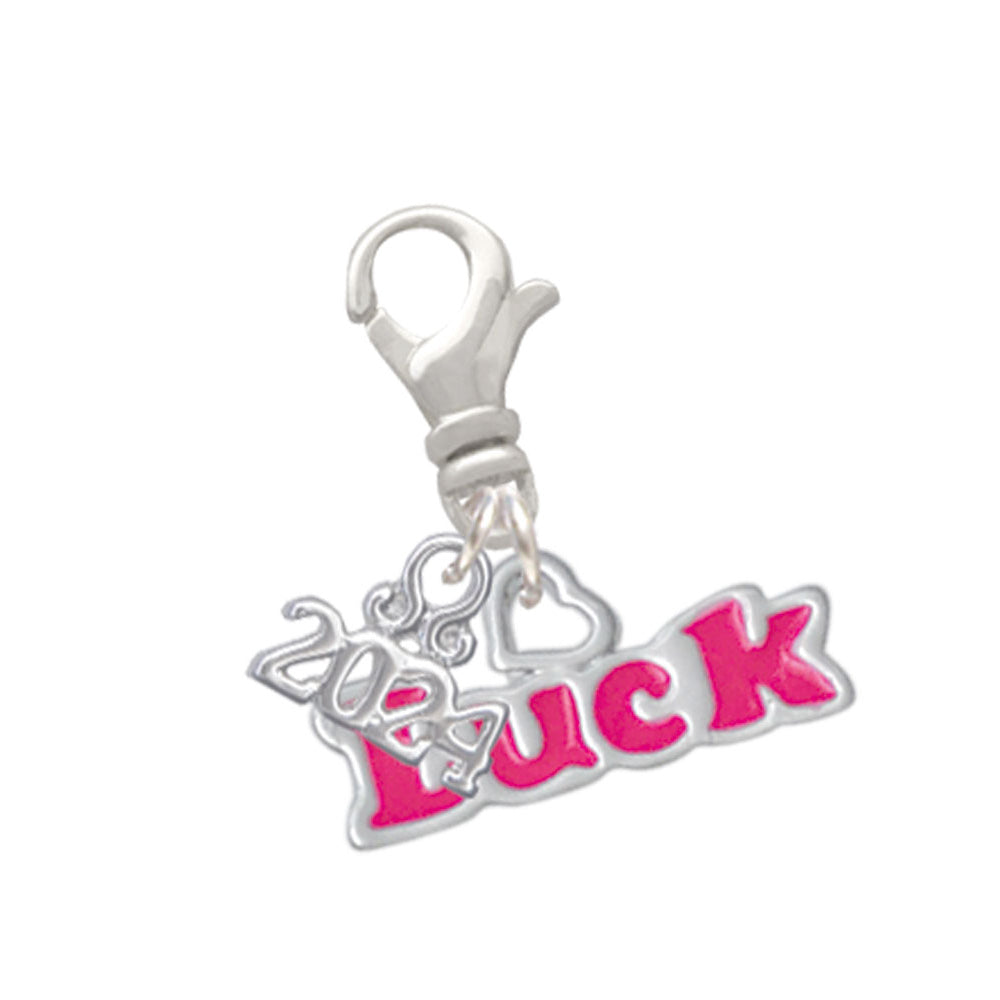 Delight Jewelry Luck with Heart Clip on Charm with Year 2024 Image 4