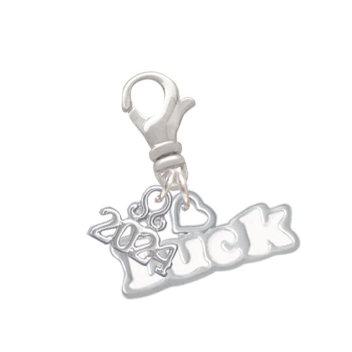 Delight Jewelry Luck with Heart Clip on Charm with Year 2024 Image 6