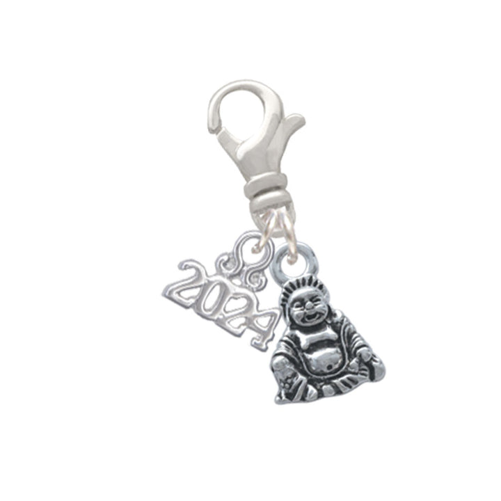 Delight Jewelry Plated Mini Buddha Clip on Charm with Year 2024 Image 1