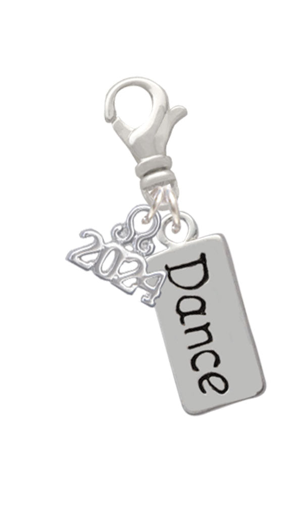 Delight Jewelry Silvertone Message Clip on Charm with Year 2024 Image 4
