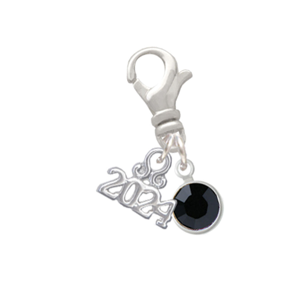 Delight Jewelry Crystal Channel Drop Clip on Charm with Year 2024 Image 11