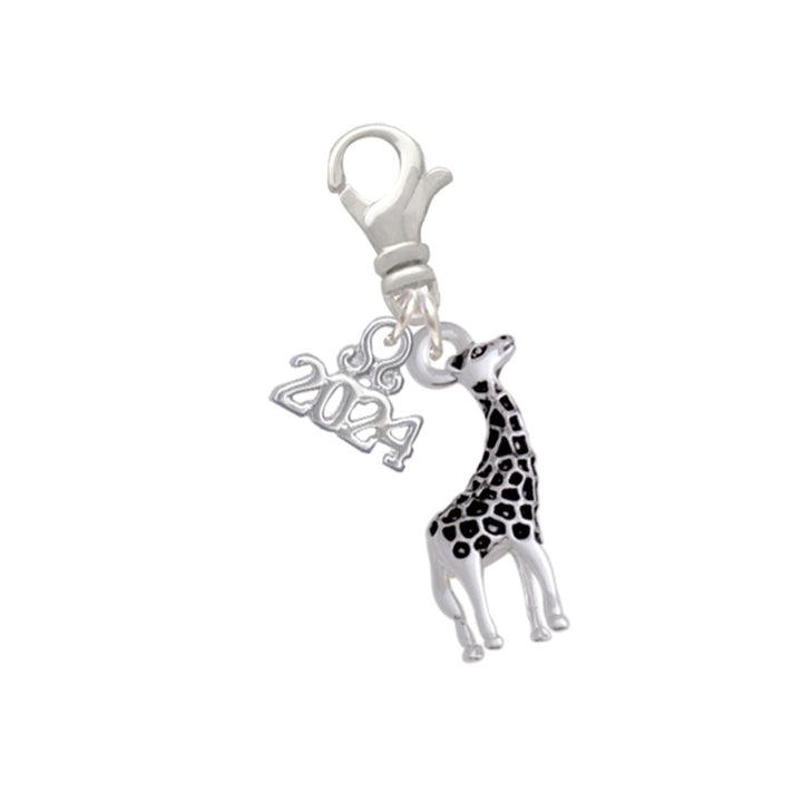 Delight Jewelry Giraffe Clip on Charm with Year 2024 Image 1