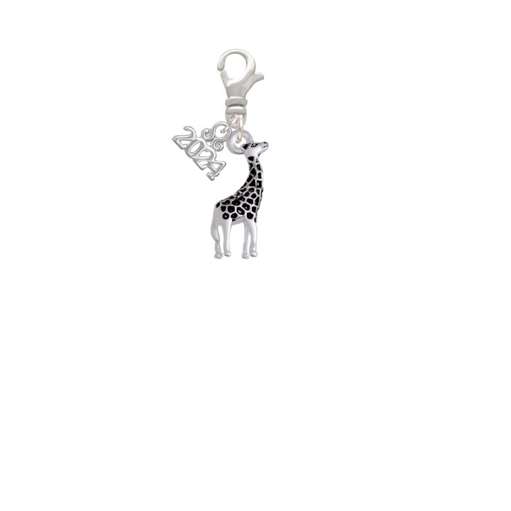 Delight Jewelry Giraffe Clip on Charm with Year 2024 Image 2