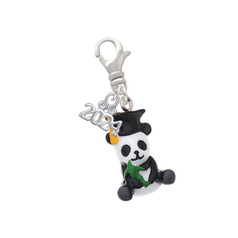 Delight Jewelry Resin Animal Graduate Clip on Charm with Year 2024 Image 1