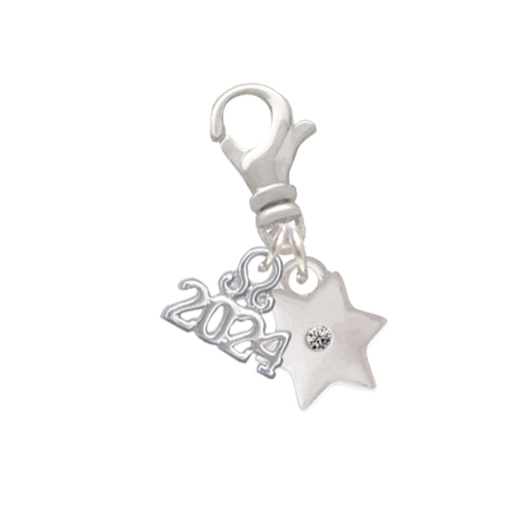 Delight Jewelry Hexagram Star Clip on Charm with Year 2024 Image 1
