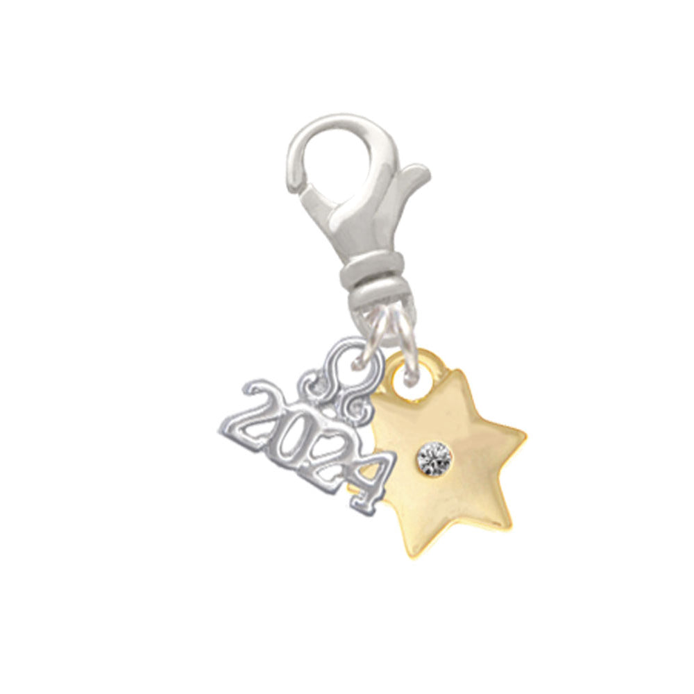 Delight Jewelry Hexagram Star Clip on Charm with Year 2024 Image 4