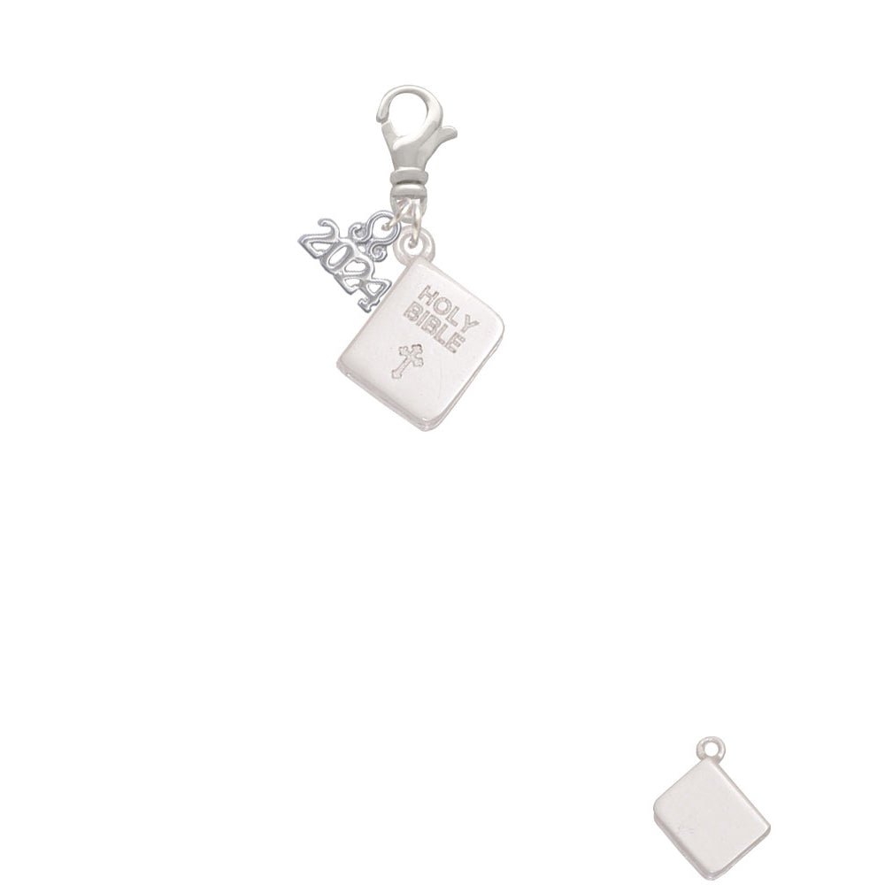 Delight Jewelry Holy Bible Clip on Charm with Year 2024 Image 2