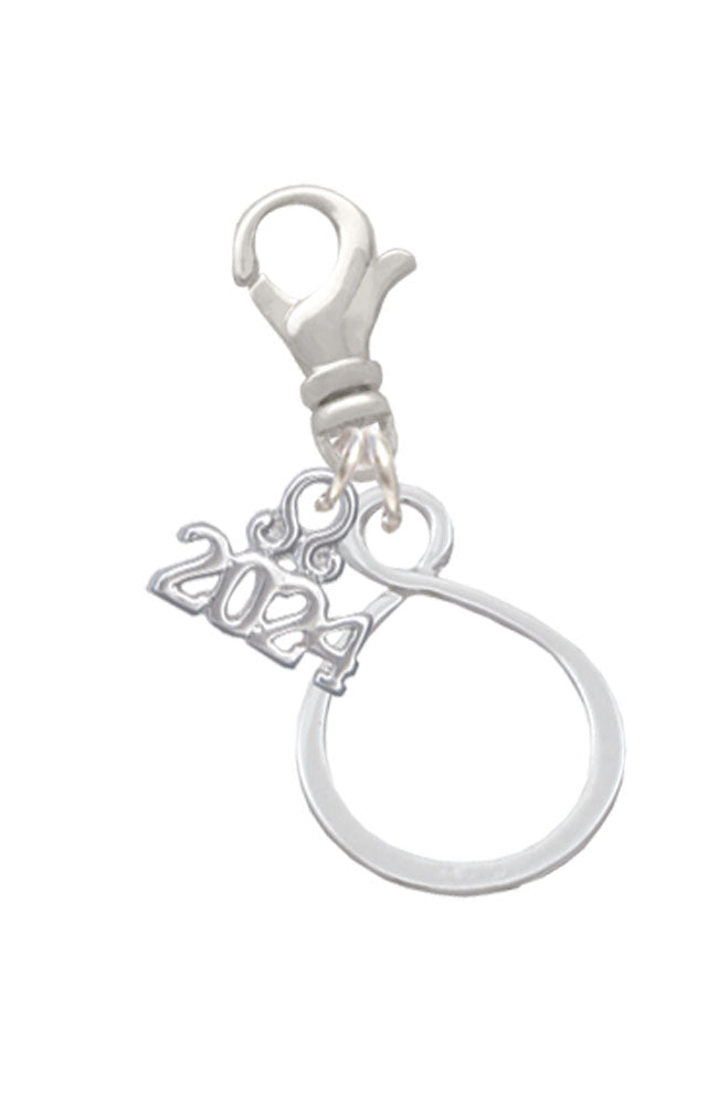 Delight Jewelry Infinity Loop Clip on Charm with Year 2024 Image 1