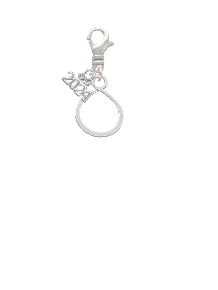Delight Jewelry Infinity Loop Clip on Charm with Year 2024 Image 2