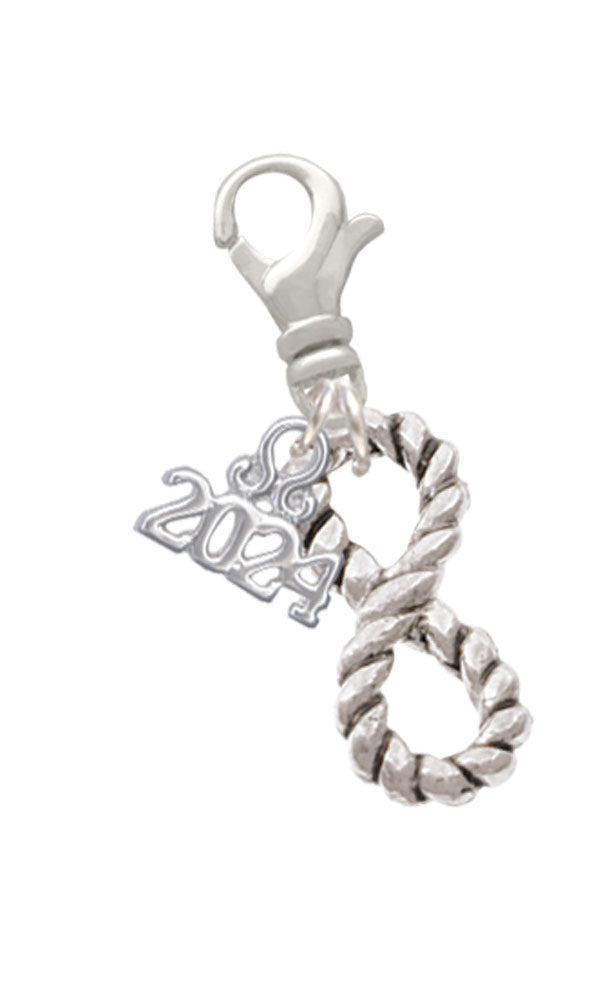 Delight Jewelry Infinity Rope Clip on Charm with Year 2024 Image 1