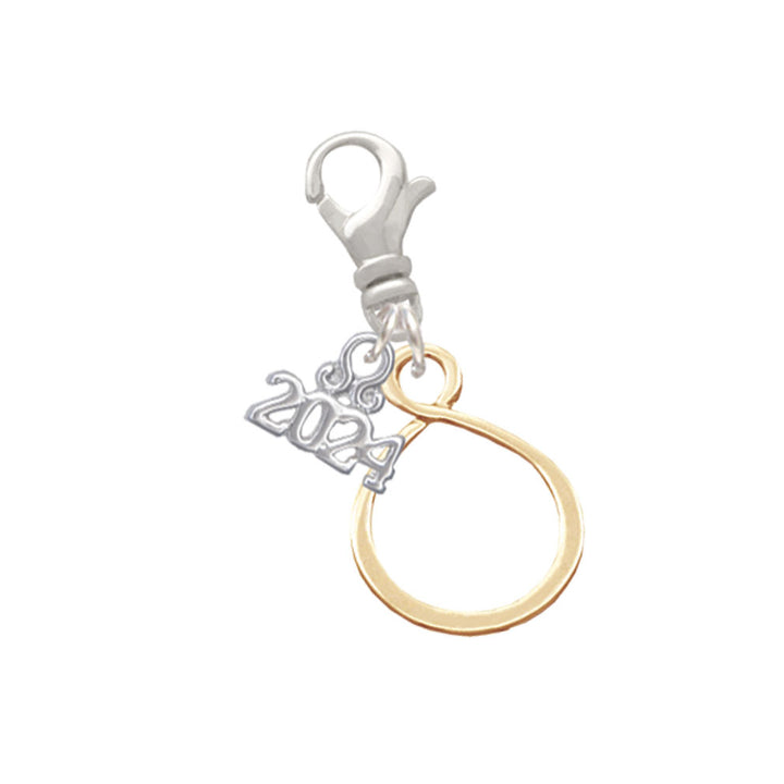 Delight Jewelry Infinity Loop Clip on Charm with Year 2024 Image 4