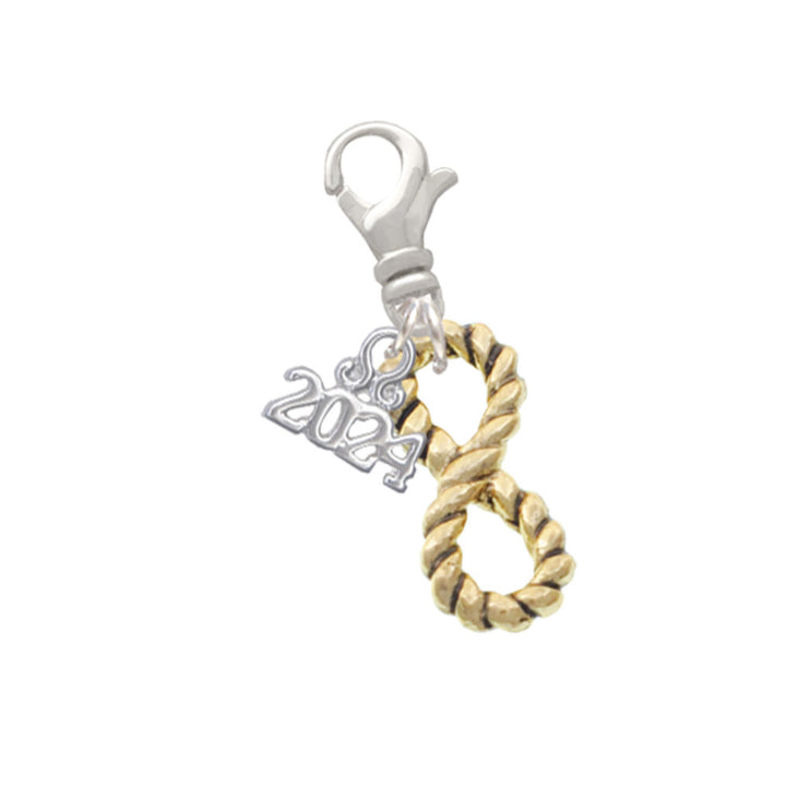 Delight Jewelry Infinity Rope Clip on Charm with Year 2024 Image 4