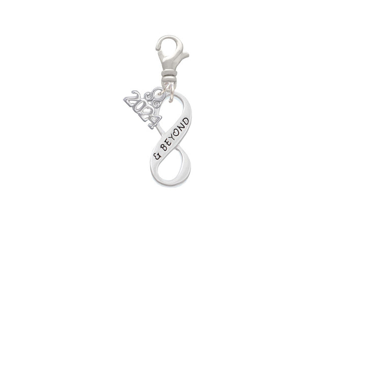 Delight Jewelry Message Infinity Sign Clip on Charm with Year 2024 Image 11