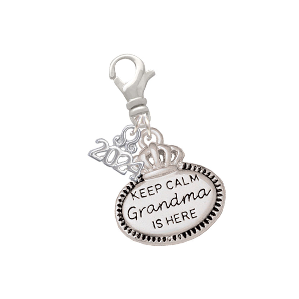 Delight Jewelry Keep Calm Family Clip on Charm with Year 2024 Image 8