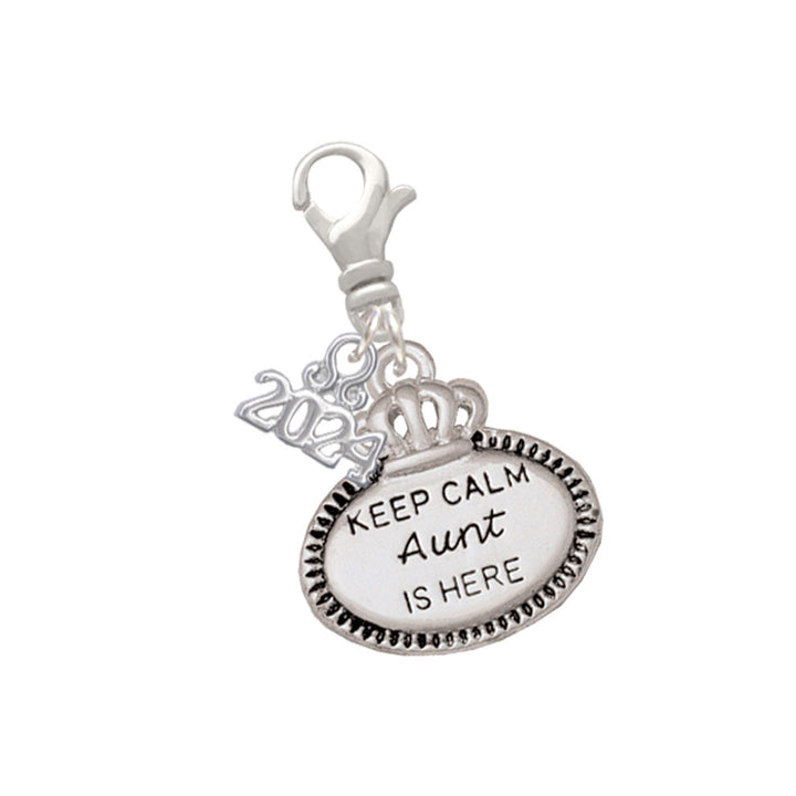 Delight Jewelry Keep Calm Family Clip on Charm with Year 2024 Image 9