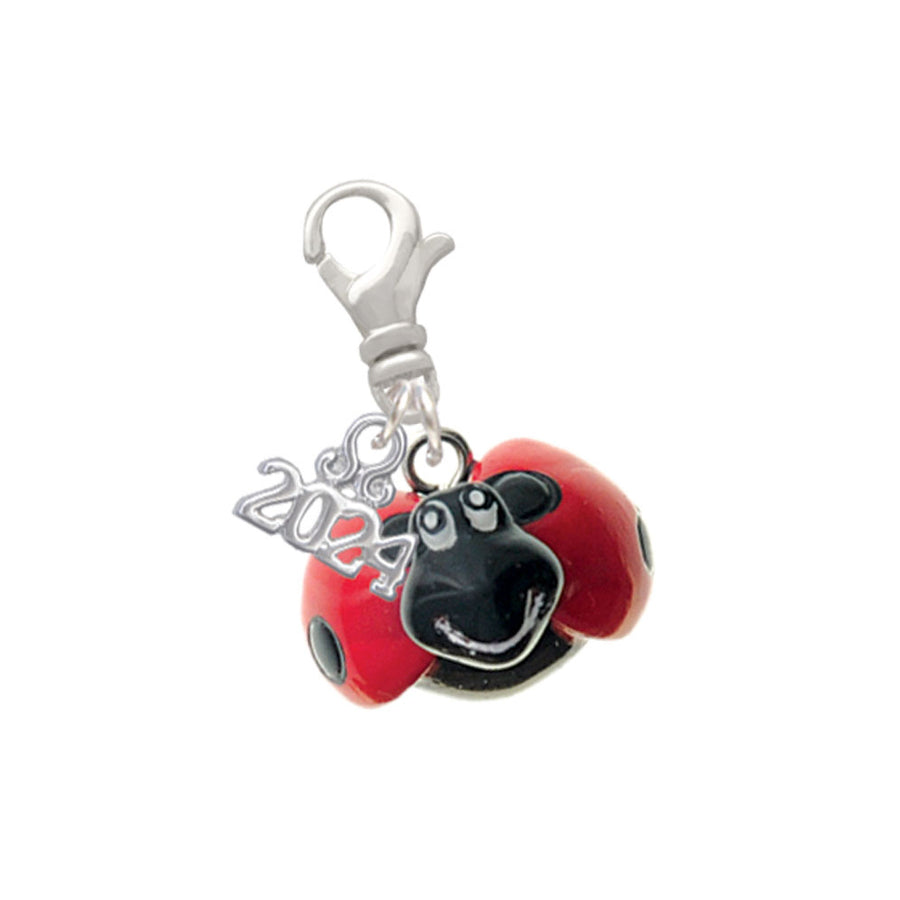 Delight Jewelry Resin Ladybug Sweetie Clip on Charm with Year 2024 Image 1
