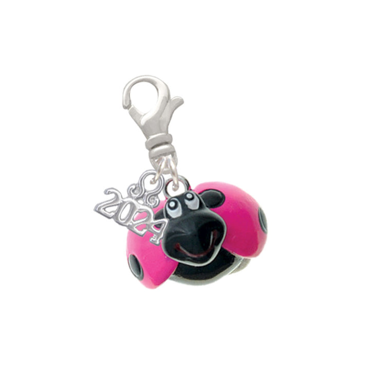 Delight Jewelry Resin Ladybug Sweetie Clip on Charm with Year 2024 Image 4
