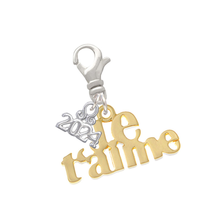 Delight Jewelry Large Je Taime Clip on Charm with Year 2024 Image 4