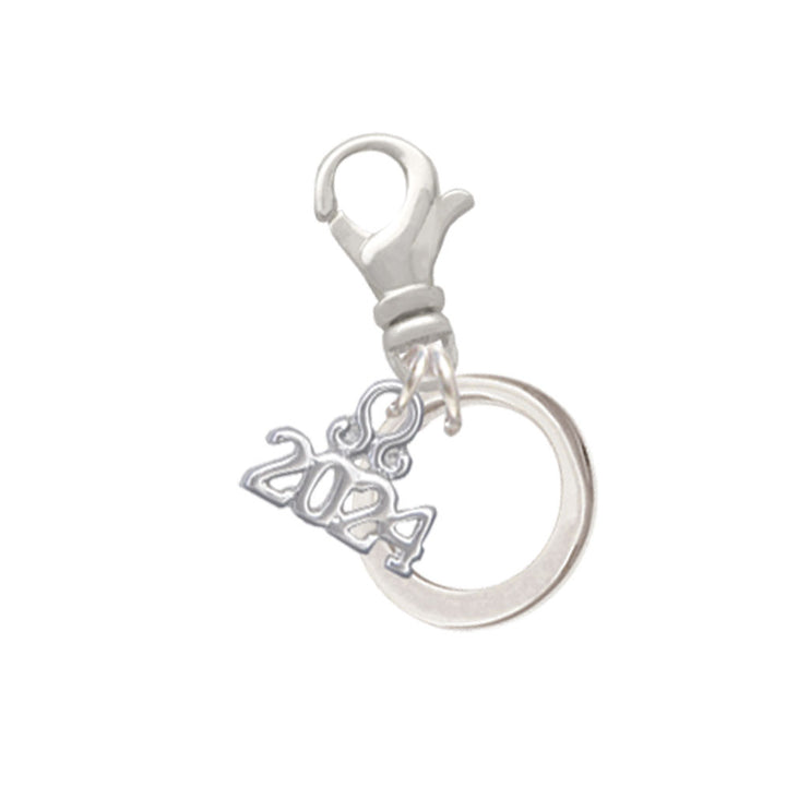 Delight Jewelry Plated Medium Karma Ring Clip on Charm with Year 2024 Image 1