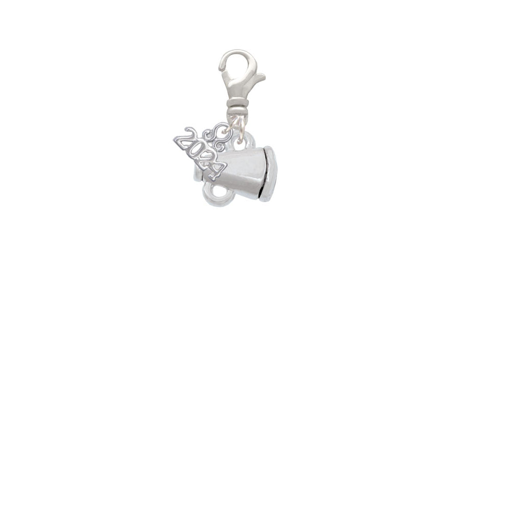 Delight Jewelry Plated Mini Megaphone Clip on Charm with Year 2024 Image 2