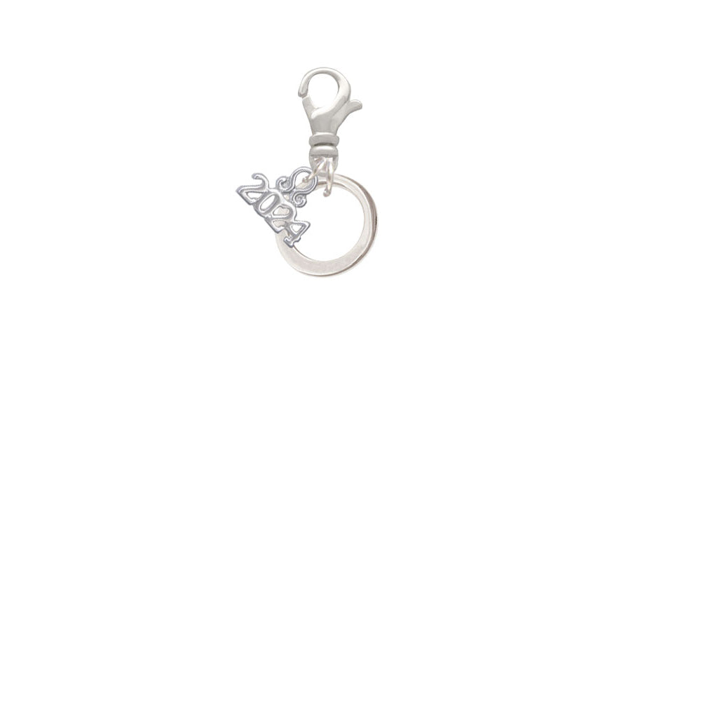 Delight Jewelry Plated Medium Karma Ring Clip on Charm with Year 2024 Image 2
