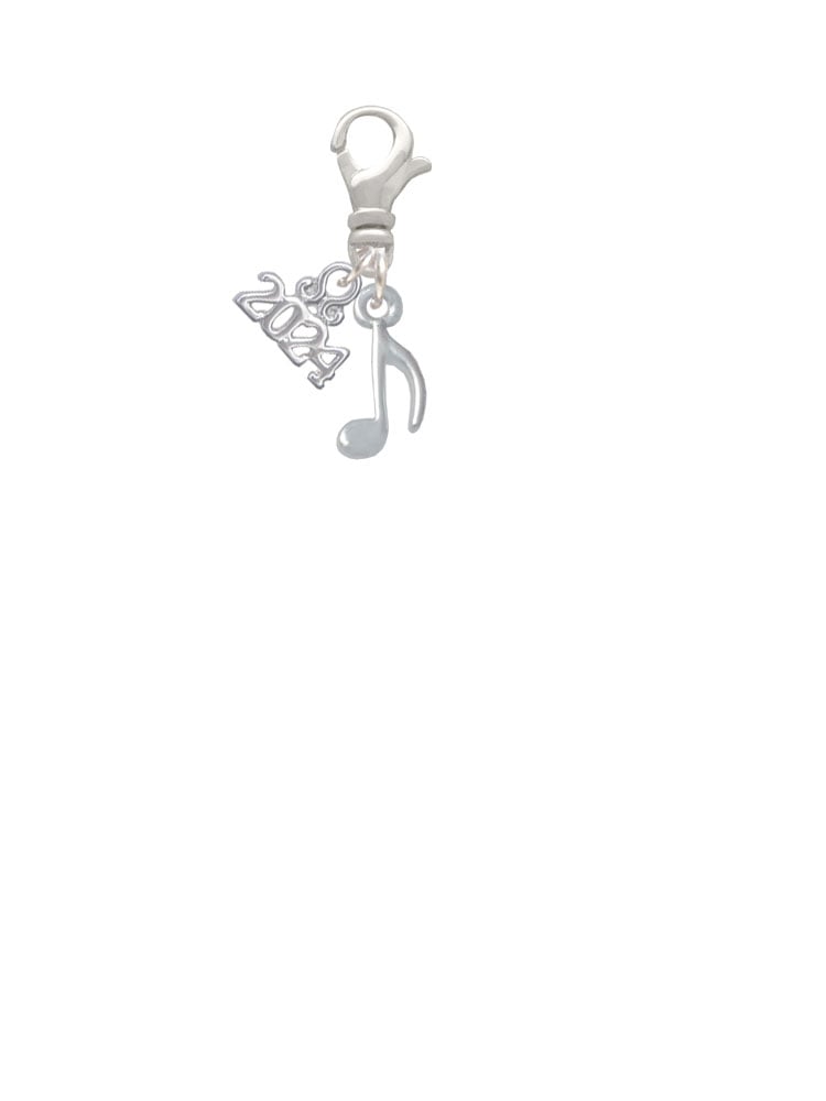 Delight Jewelry Plated Mini Eighth Note Clip on Charm with Year 2024 Image 2
