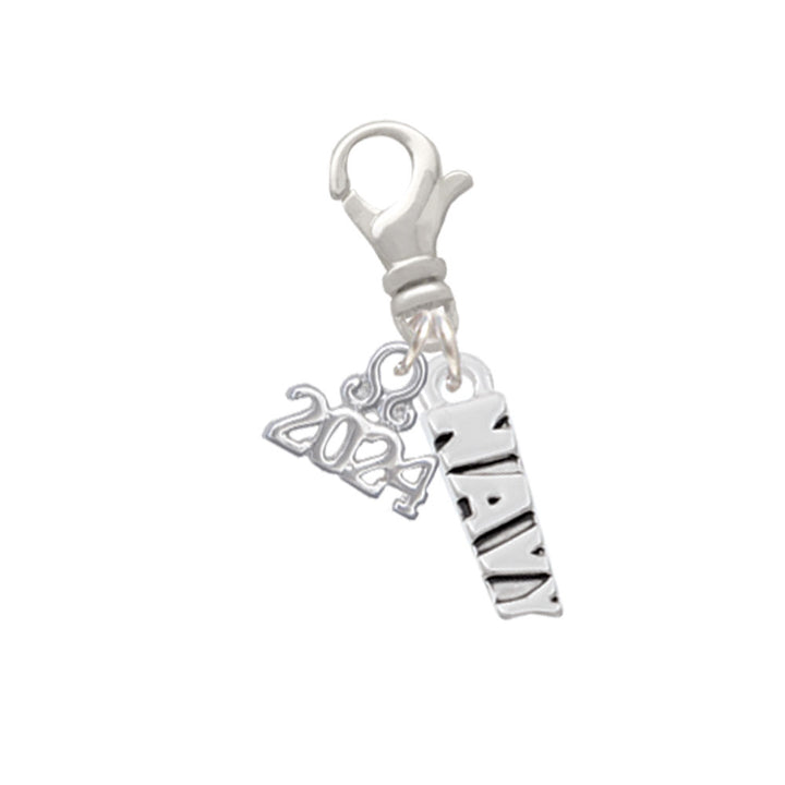 Delight Jewelry Military Clip on Charm with Year 2024 Image 1