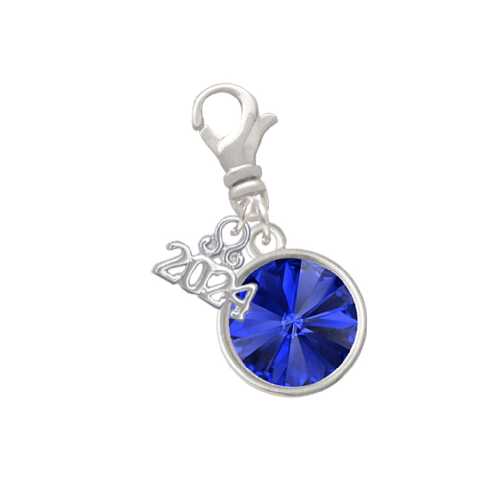 Delight Jewelry 12mm Crystal Rivoli Clip on Charm with Year 2024 Image 7