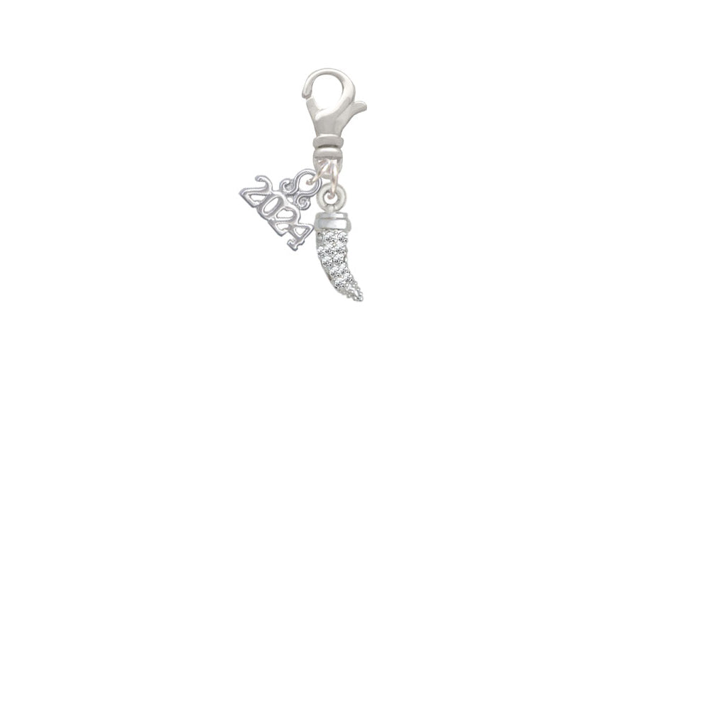 Delight Jewelry Plated Small Crystal Tooth Clip on Charm with Year 2024 Image 2