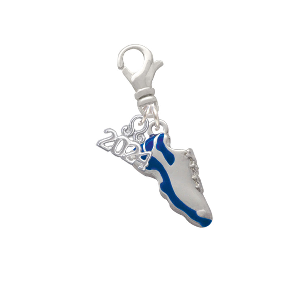 Delight Jewelry Silvertone Enamel Running Shoe Clip on Charm with Year 2024 Image 8