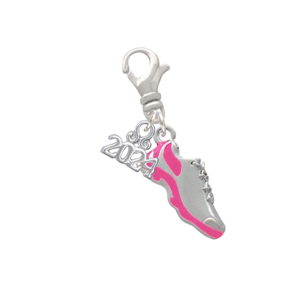 Delight Jewelry Silvertone Enamel Running Shoe Clip on Charm with Year 2024 Image 9