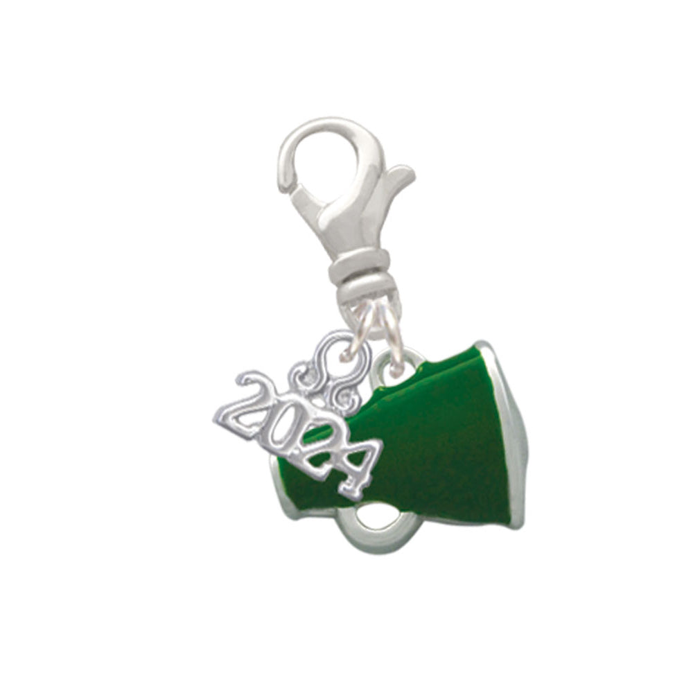 Delight Jewelry Silvertone Small Color Megaphone Clip on Charm with Year 2024 Image 4