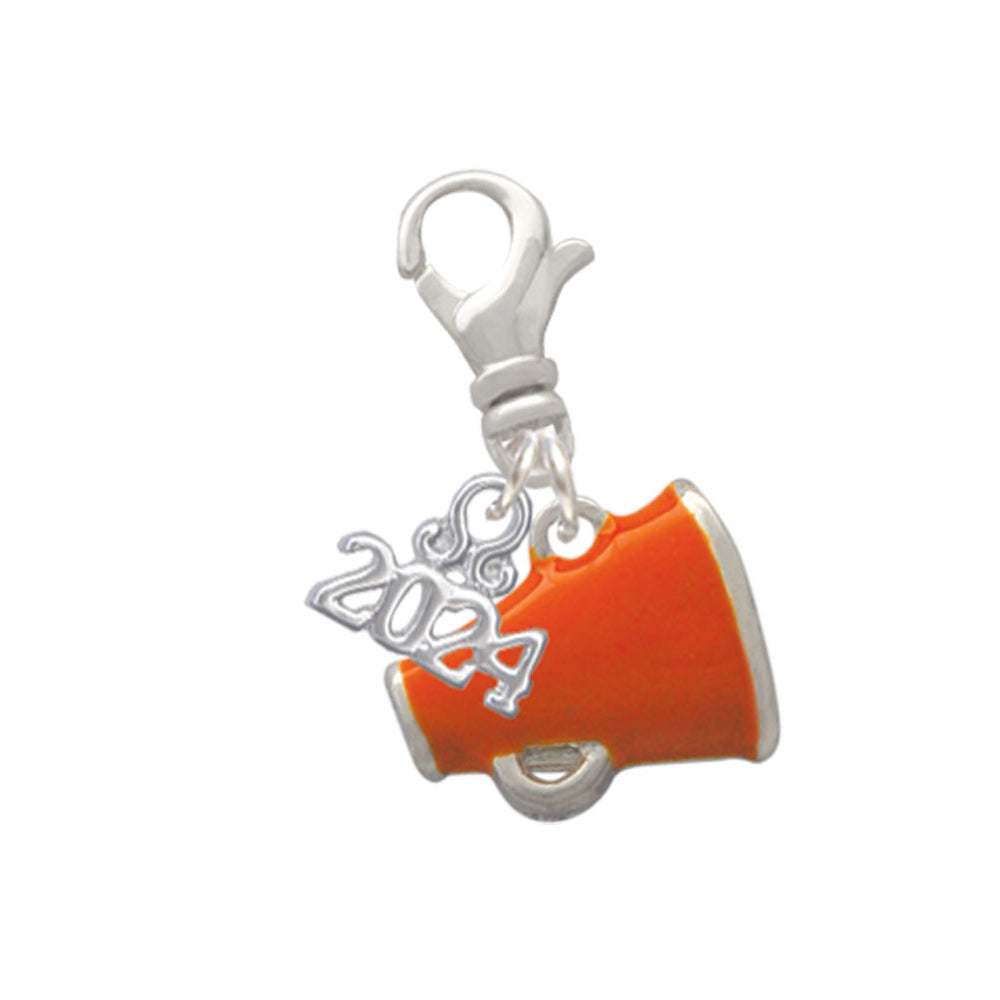 Delight Jewelry Silvertone Small Color Megaphone Clip on Charm with Year 2024 Image 6