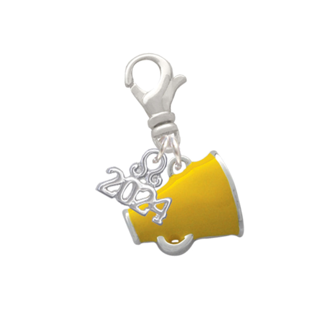 Delight Jewelry Silvertone Small Color Megaphone Clip on Charm with Year 2024 Image 10