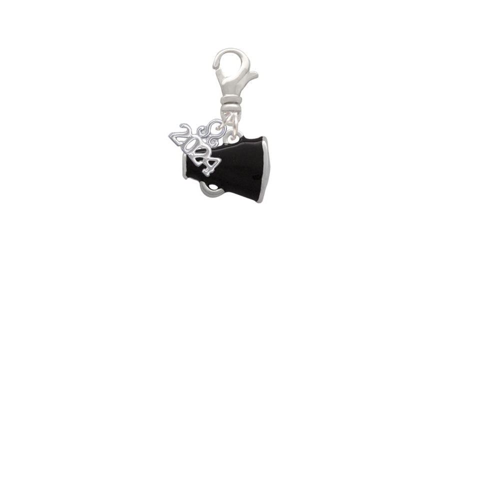 Delight Jewelry Silvertone Small Color Megaphone Clip on Charm with Year 2024 Image 11